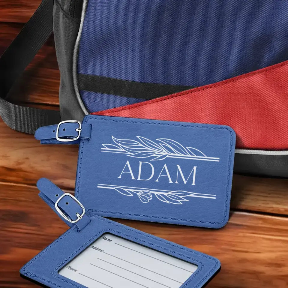 Personalized Leather Travel Bag Tag