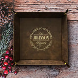 Family Leather Valet Tray