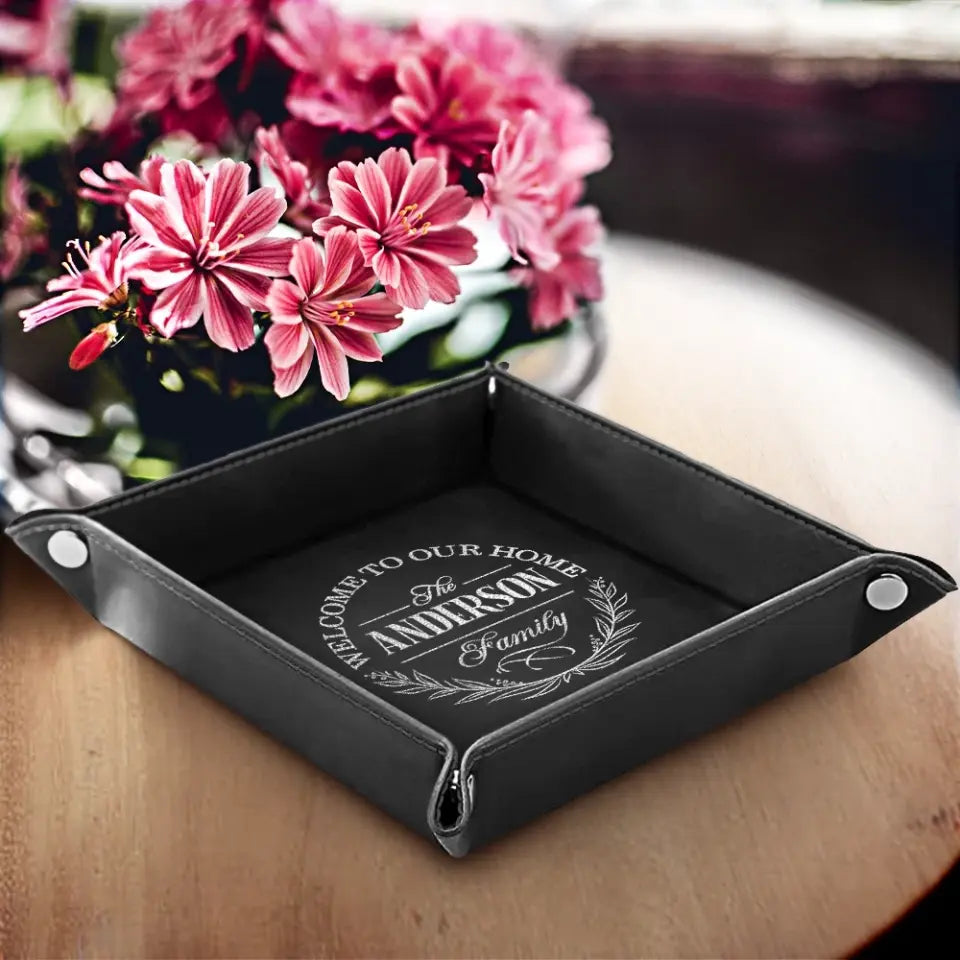 Family Leather Valet Tray