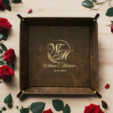 Couples Leather Valet Tray