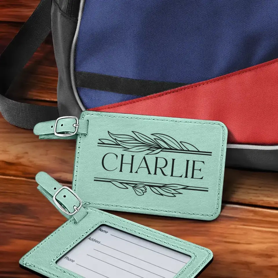 Personalized Leather Travel Bag Tag