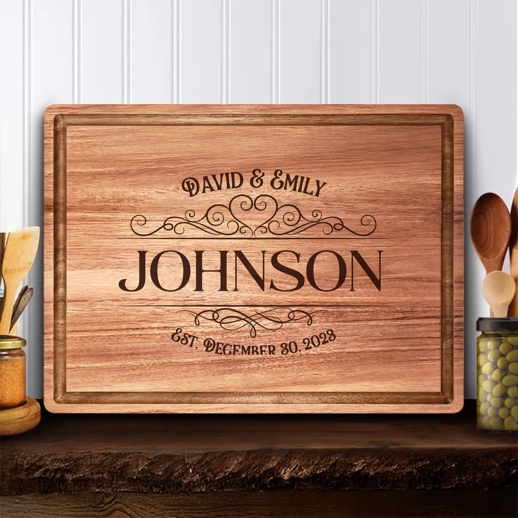 Eternal Vows Personalized Celebration Chopping Board