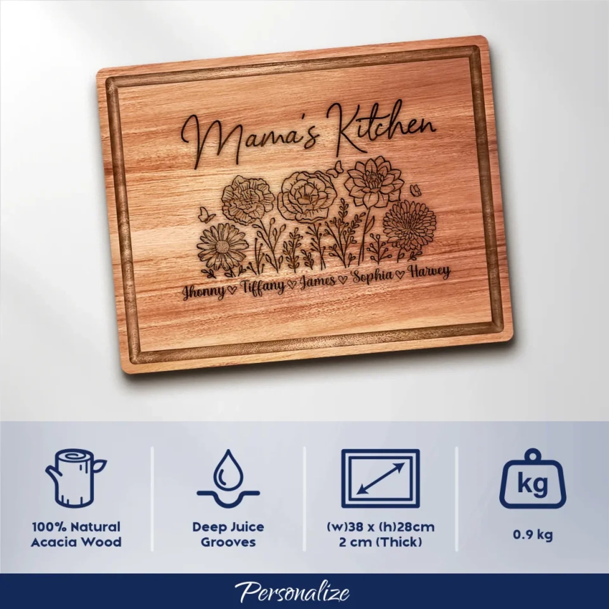 51 - Mama's Floral Kitchen Board