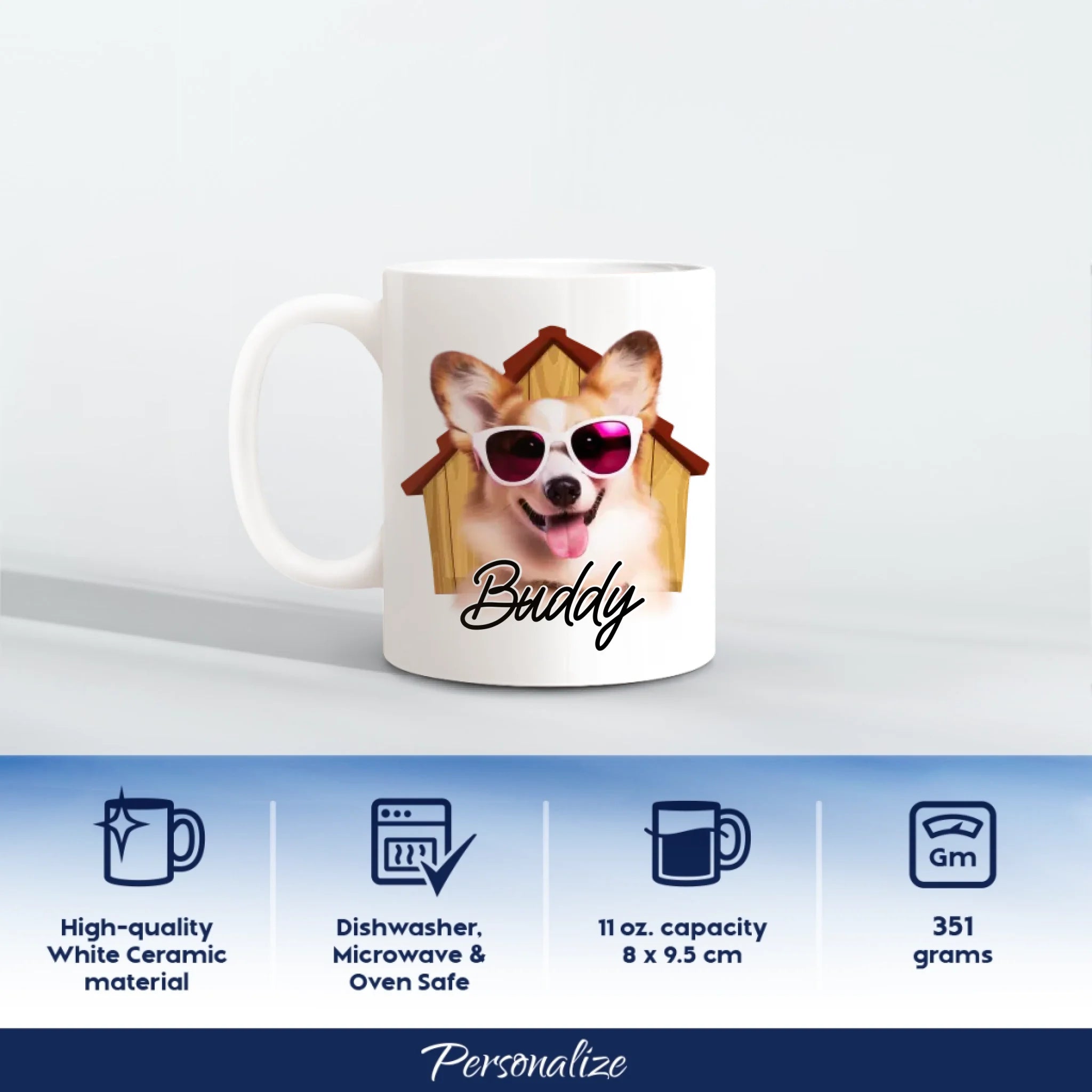 11oz Ceramic Mug - 1 side