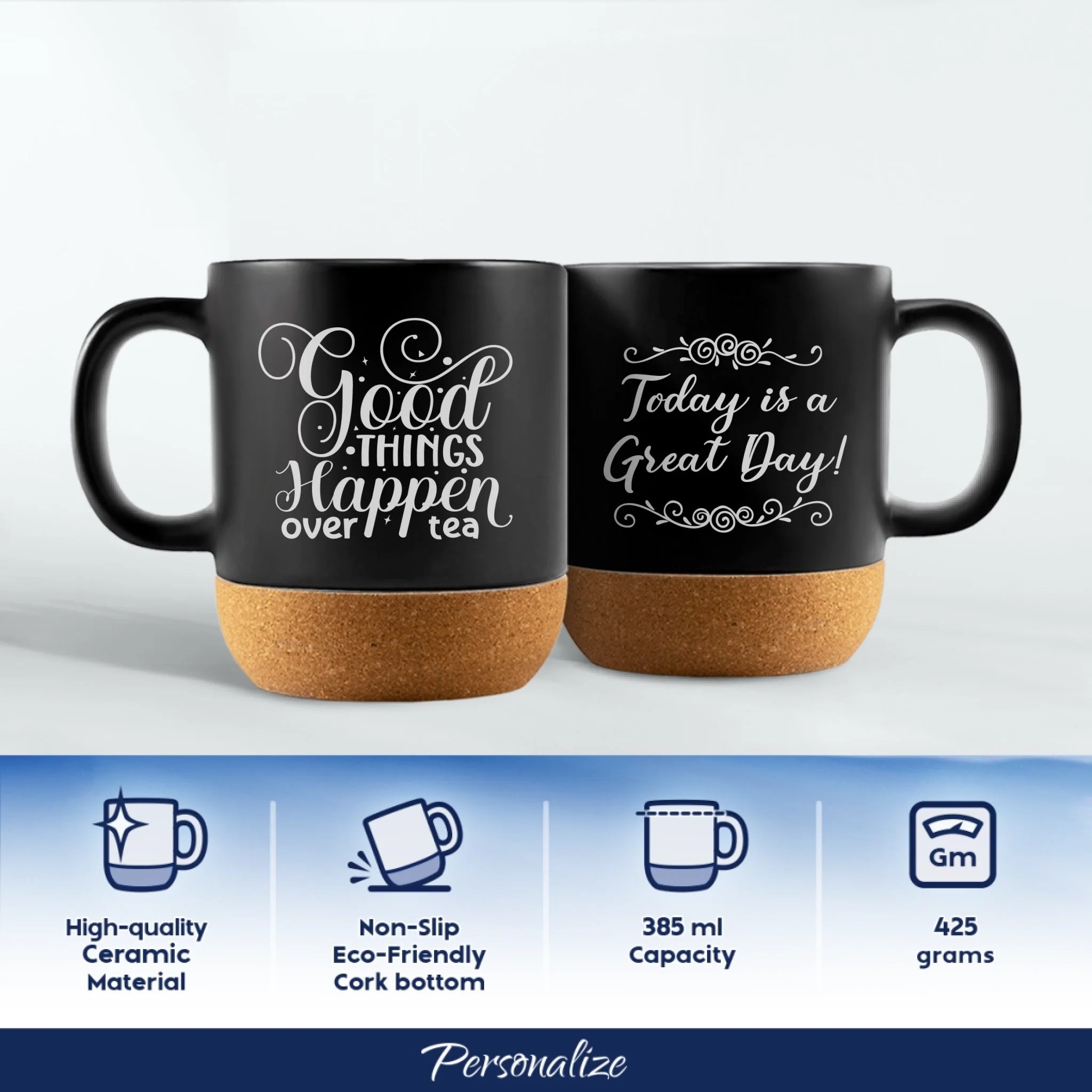 CorkMug Black 2sides