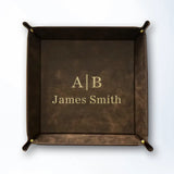 17 - Leather Valet Tray - Rustic Brown