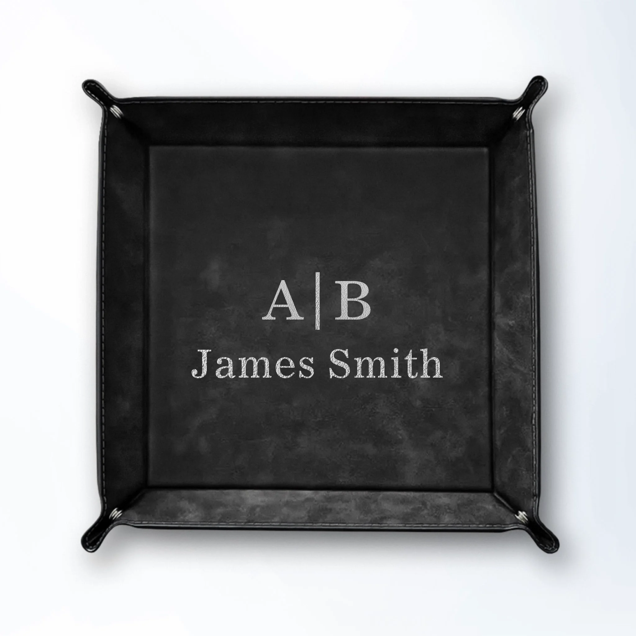 17 - Leather Valet Tray - Black