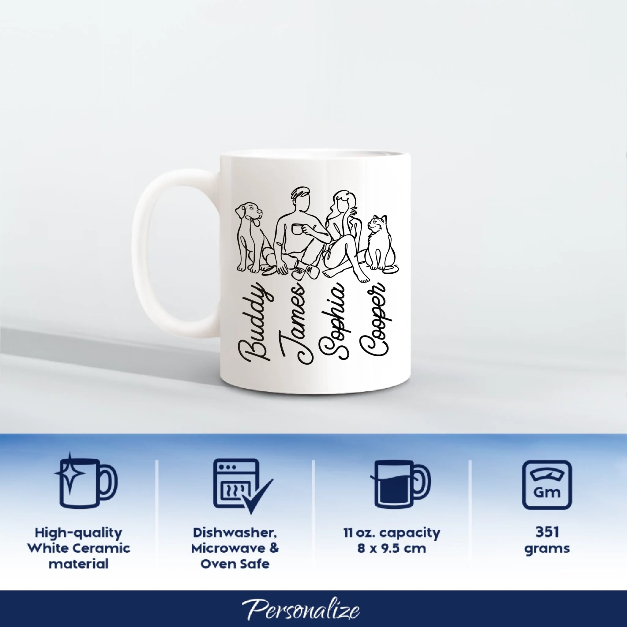 11oz Ceramic Mug - 1 side