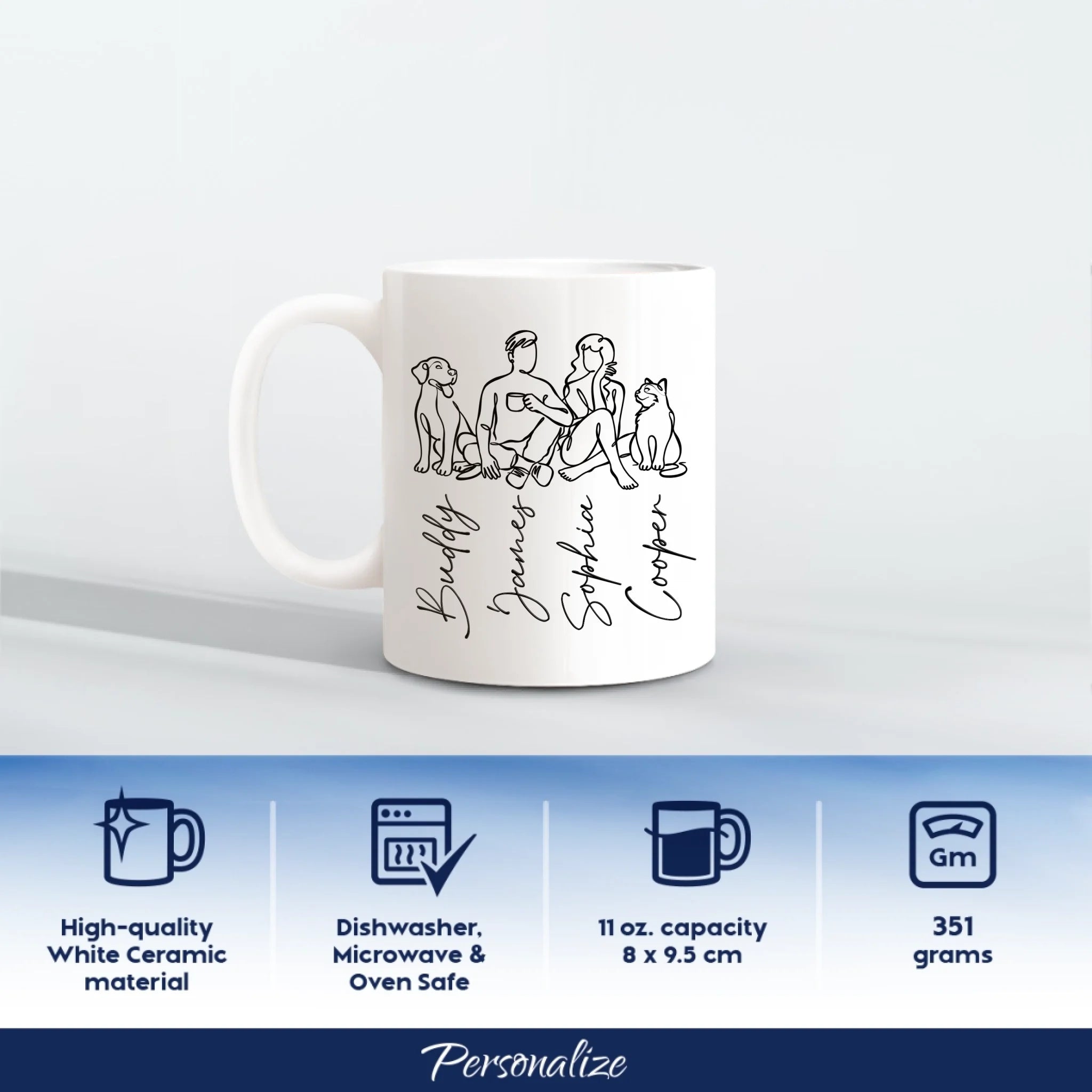 11oz Ceramic Mug - 1 side