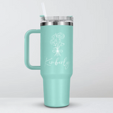 Personalized Name & Birth Flower Tumbler