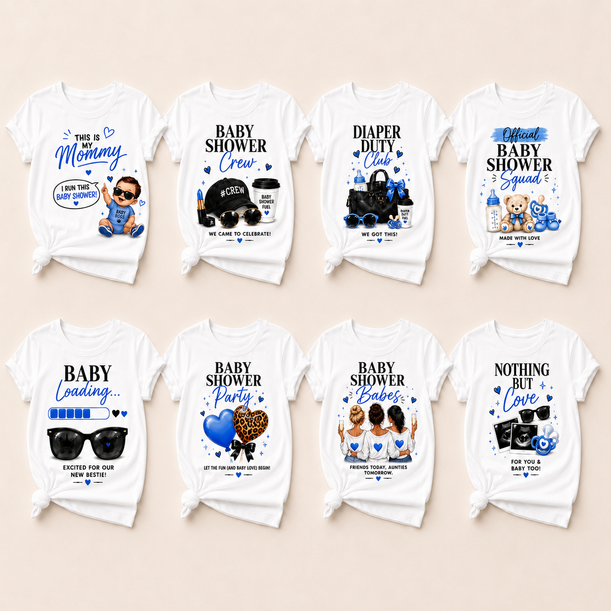 Baby Shower Squad – Blue Edition