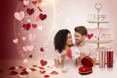 Create Valentine's Day , in the right side contains mugs, t-shirt, Insulated Tumbler , couple love, Heart Puzzle,Valentine Sweetheart Mug,Jewelry Case, Size
1440 × 421 px