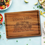 Mom's Blossoms of Love Personalized Engraved Cutting Board