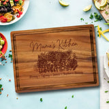 Mom's Blossoms of Love Personalized Engraved Cutting Board