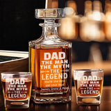 Personalized Dad Whiskey Decanter Set