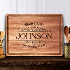 Eternal Vows: Personalized Celebration Chopping Board