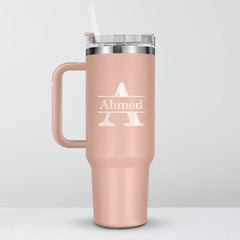 Personalized Insulated Tumbler - Custom Initial