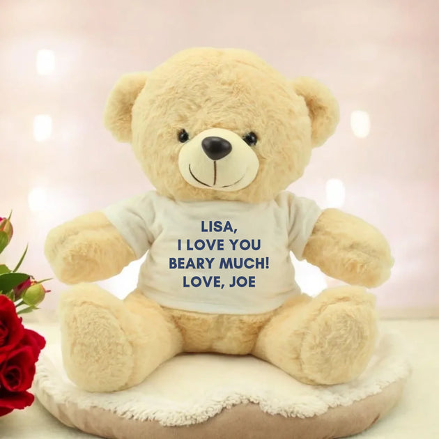 Custom Text Teddy Bear – Personalize.ae