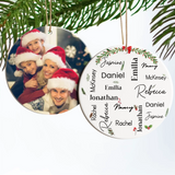 Personalized Photo Christmas Ornament with Custom Message