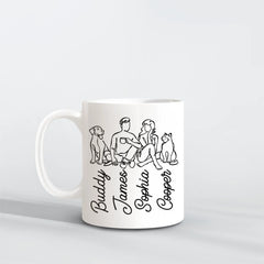 Personalized Couples Line Art Mug