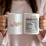 Teacher Nutrition Facts Mug