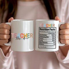 Teacher Nutrition Facts Mug
