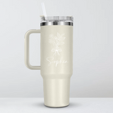 Personalized Name & Birth Flower Tumbler